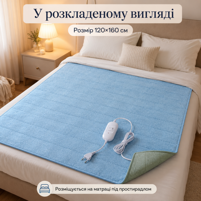 Електропростирадло Yaşam 120×160 см із 2 режимами нагрівання