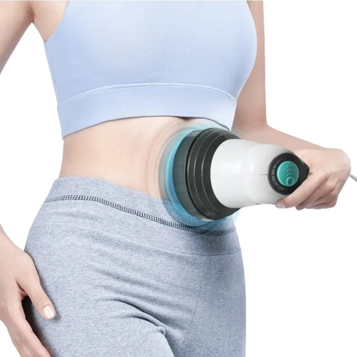Масажер антицелюлітний для тіла Body Innovation Sculptural / Ручний інфрачервоний вібромасажер для тіла 3 режима 4 насадки
