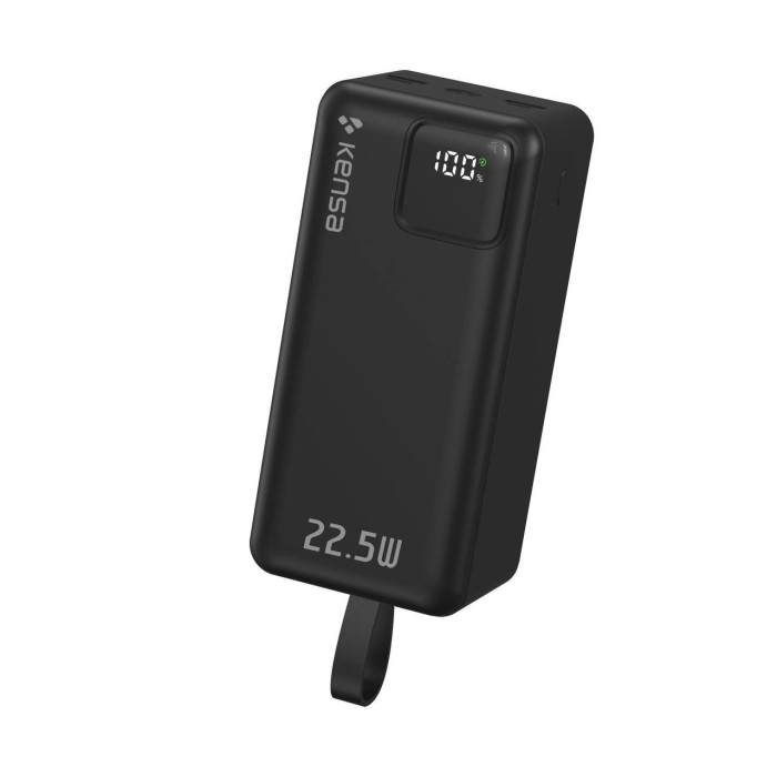 Power Bank Kensa KP91 50000 мА·год 30W PD / 22.5W QC з швидкою зарядкою, вбудовані кабелі, LED дисплей