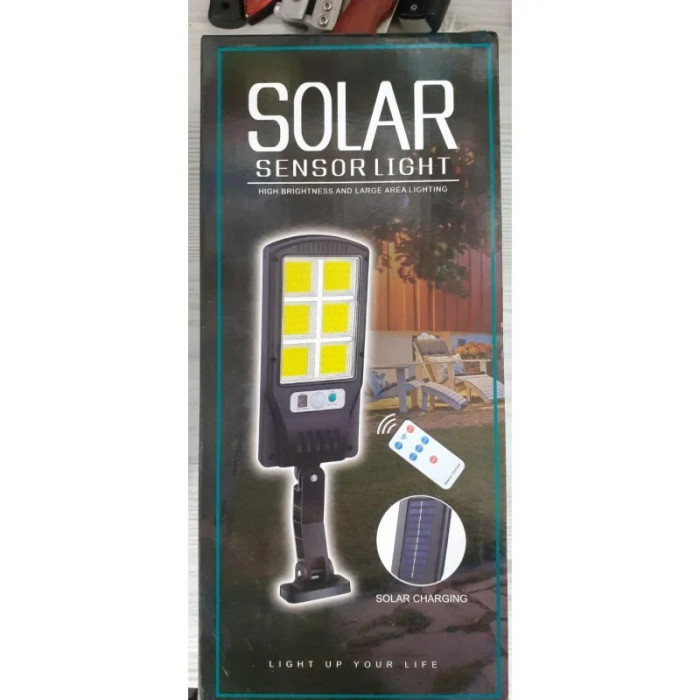 Вуличний ліхтар на стовп, підвісний  solar street BK120-6COB з датчиком руху