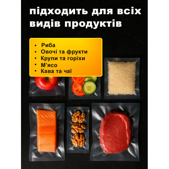 Вакуумні пакети гофровані в рулоні Besser Vacuum 25x500 см.