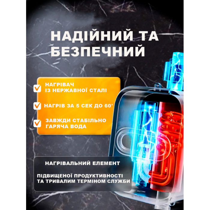 Електричний термостатичний водонагрівач-душ із екраном RX-021