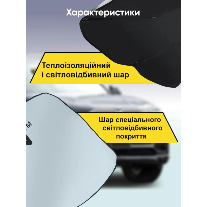Сонцезахисна парасолька-шторка для авто 135х75 см